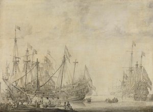 Navios após a batalha