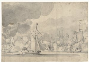 Batalha de Lowestoft em 13 de Junho de 1665