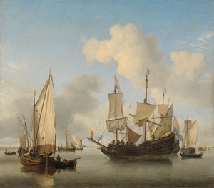 Navios em Anchor on the Coast de Willem van de Velde (II)
