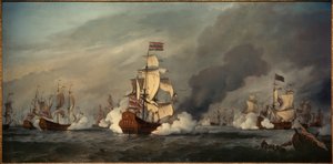 O "Leão de Ouro" no Seeschlacht vor Texel, 21 de agosto de 1673