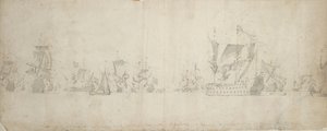 Frota holandesa após o conselho de guerra, 8-18 de agosto de 1665 de Willem van de the Elder Velde