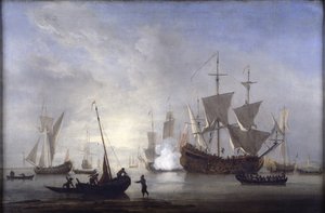 Envio em embalagem calma, c.1680 (óleo sobre tela)