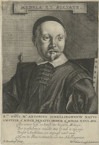 Retrato de Antonius Schellingwou de Willem van der Laegh