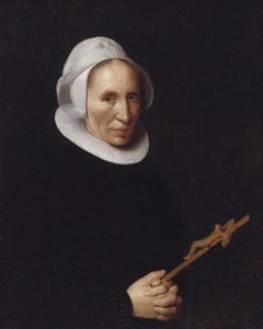 Uma senhora com um crucifixo na mão de Willem van der Vliet