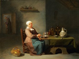 Um, mulher, em, um, cozinha