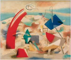 Paisagem alegre IV de Willi Baumeister