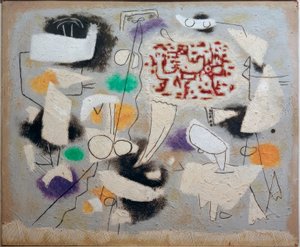 Poesia com pequenas formas fantasmagóricas de Willi Baumeister