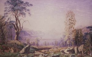 Loch Garry, Invernesshire, Outono de 1856 de Joseph Mallord William Turner