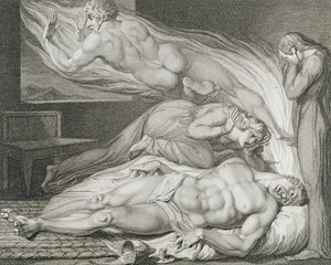 Morte do Homem Perverso Forte, pl.6, ilustração de 