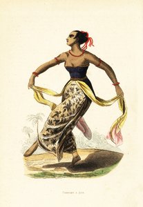 Ronggeng ou rongging, dançarina de Java, Indonésia