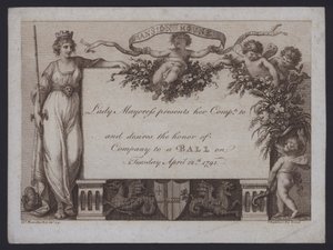 Convite da Senhora Prefeita de Londres para um baile na Mansion House
