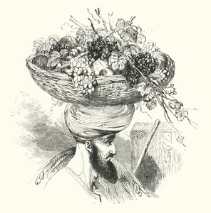 Abd-Allah da Terra carregando um cesto de frutas (gravura) de William (after) Harvey