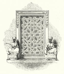 Os dois eunucos na Porta do Ala-ed-Deen (gravura) de William (after) Harvey