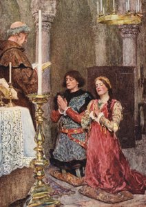 Romeu e Julieta de Shakespeare: Ato II, Cena VI (litografia a cores)