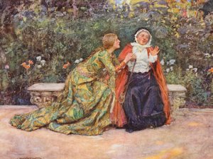 Romeu e Julieta de Shakespeare: Ato II, Cena V (litografia a cores)