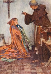 Romeu e Julieta de Shakespeare: Ato IV, Cena I (litografia a cores)