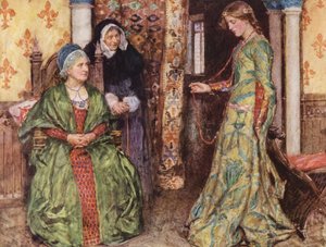 Romeu e Julieta de Shakespeare: Ato I, Cena III (litografia a cores)