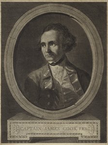 Retrato do Capitão James Cook (gravura) de William (after) Hodges