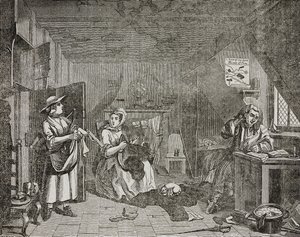 Poeta aflito, após pintura de William Hogarth