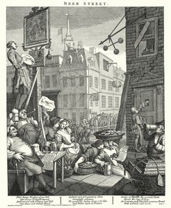 Rua da Cerveja (gravura) de William (after) Hogarth