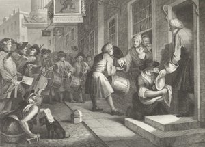 Dia do Casamento do Goodchild de William (after) Hogarth