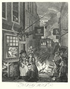 Noite (gravura) de William (after) Hogarth