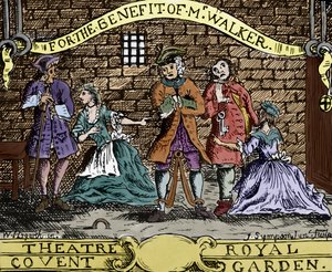 A Ópera do mendigo de John Gay (gravura)