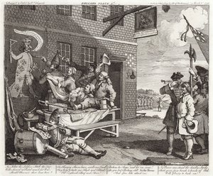 A Invasão - Inglaterra - Placa 2 de William (after) Hogarth