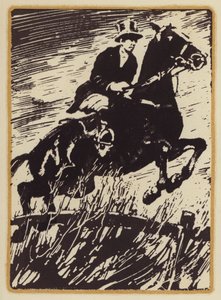 Ilustração para Memórias de um Caçador de Raposas por Siegfried Sassoon (xilogravura) de William (after) Nicholson