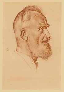 Retrato de George Bernard Shaw (litografia) de William (after) Rothenstein