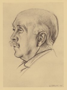 Retrato de Max Beerbohm (litografia) de William (after) Rothenstein