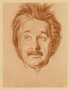 Retrato do Professor Albert Einstein (litografia) de William (after) Rothenstein