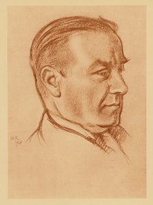 Retrato de Rt Hon Stanley Baldwin (litografia) de William (after) Rothenstein