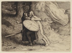 O Progresso do Peregrino de Bunyan: O Vale da Sombra da Morte (gravura)