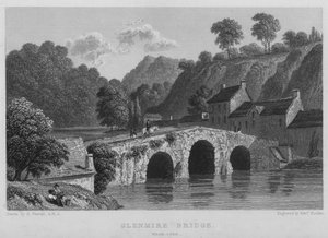 Ponte Glenmire, perto de Cork (gravura) de William (after) Westall
