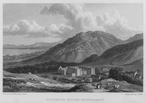 Holyrood House, Edimburgo (gravura) de William (after) Westall