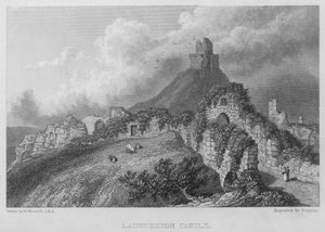 Castelo de Launceston (gravura) de William (after) Westall