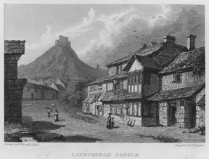 Castelo de Launceston (gravura) de William (after) Westall