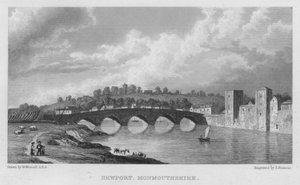 Newport, Monmouthshire (gravura) de William (after) Westall