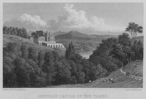 Pentilly Castle on the Tamer (gravura) de William (after) Westall
