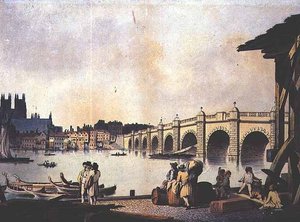 Ponte de Westminster (litho) de William (attr. to) Marlow