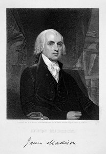 James Madison, 4º Presidente dos Estados Unidos da América, século XIX de William A Wilmer