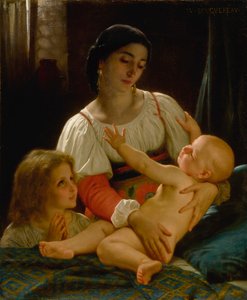 Le Réveil (Redução) de William Adolphe Bouguereau