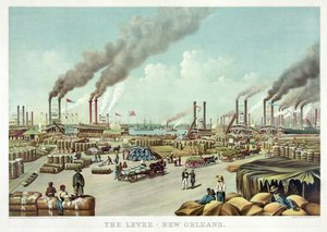 O Levee, Nova Orleães, pub. Currier & Ives