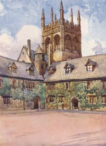 "Mob quad," Merton College (litografia a cores)