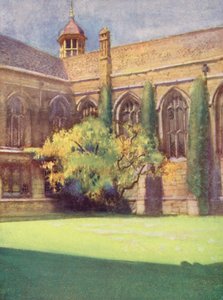 Canto de Ruskin em Wadham Garden (litografia a cores)