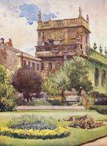 Trinity College a partir do jardim de Balliol Fellows (litografia a cores)