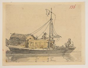 136. Uma sucata, de um Álbum de 372 desenhos de paisagens, litorais, trajes e cotidiano feitos durante a embaixada de Lord Macartney ao Imperador da China, entre 1792 e 1794 (lápis e aquarela sobre papel) de William Alexander
