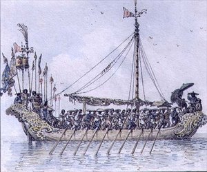 Galley chinês (aguarela) de William Alexander
