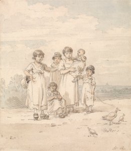 Grupo de crianças inglesas: Vista Distante de S. Paulo de William Alexander
